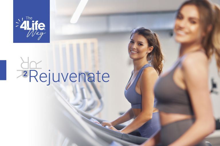 a smilling woman and a man doing sports on a gym bike