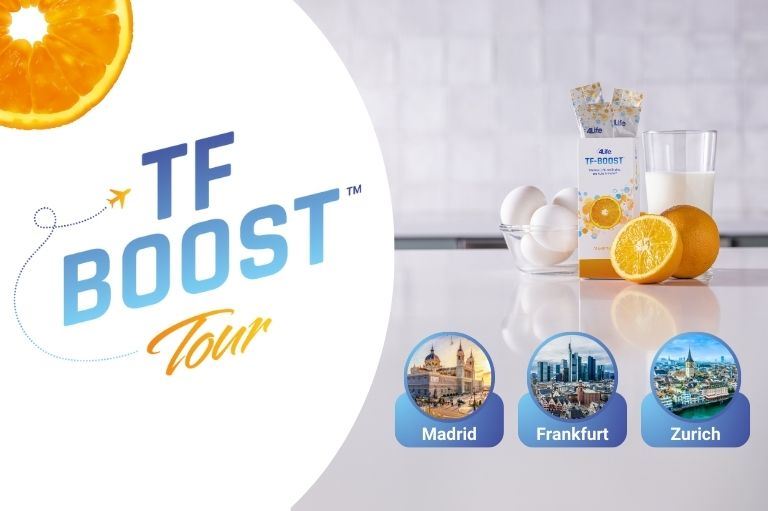 Join us on the 4Life TF-Boost Tour around Europe! 🍊