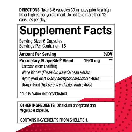 Shaperite Supplement Facts