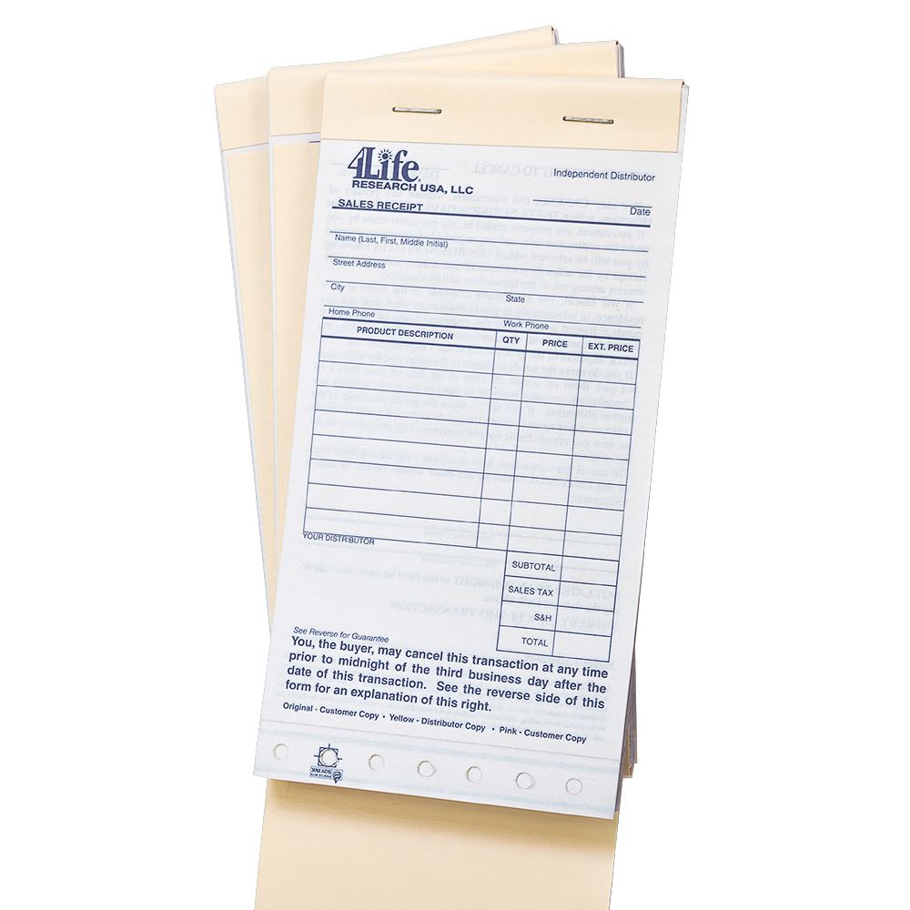 4life sales receipts 4life 中文