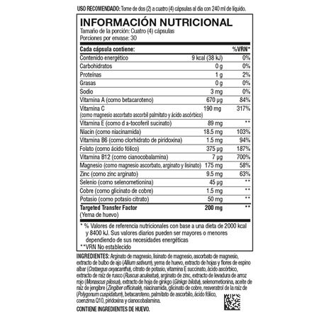 nutritional facts