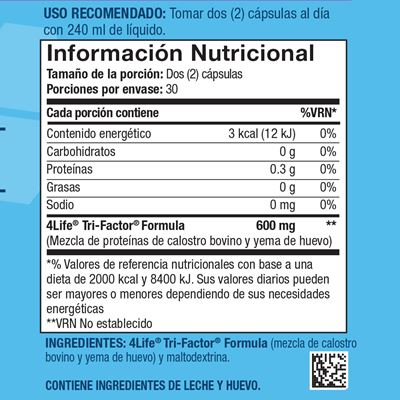 bolivia tri factor nutritional facts