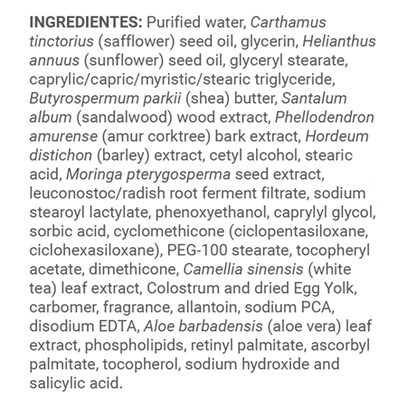 body lotion ingredients