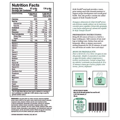 Fortify Nutritional Facts