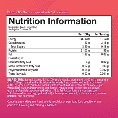 Energy stix lemonade ingredients