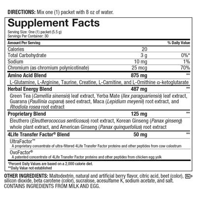 Berry Go Stix Nutritional Facts