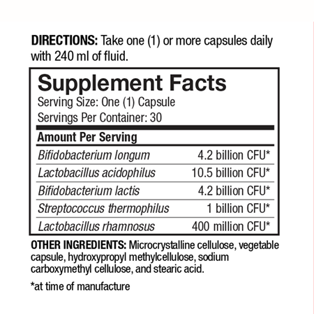 Probiotics nutritional facts