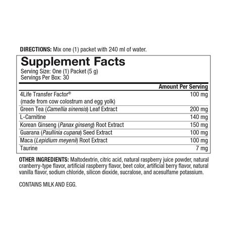 Energy Go Stix Berry ingredients