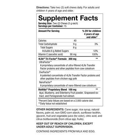 Riovida-Chews-Supplement-Facts