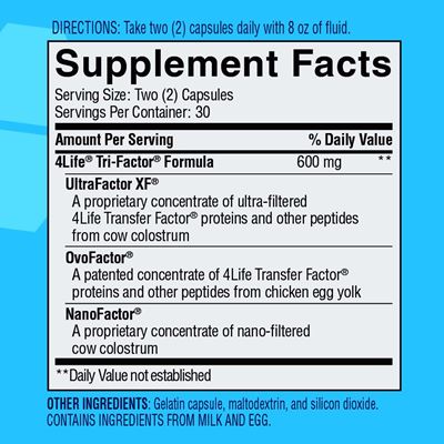TF Tri Factor Supplement Facts