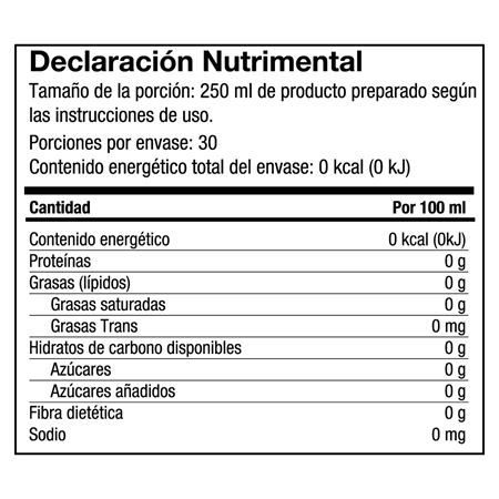 Tabla Nutrimental Tea4Life